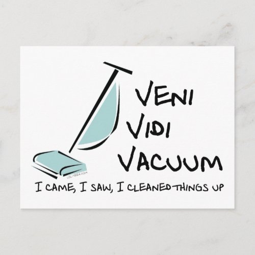 Veni Vidi Vacuum Postcard