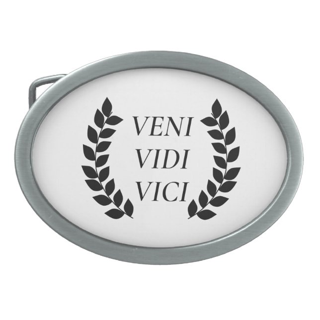 Veni Vidi Vici Belt Buckle (Front)