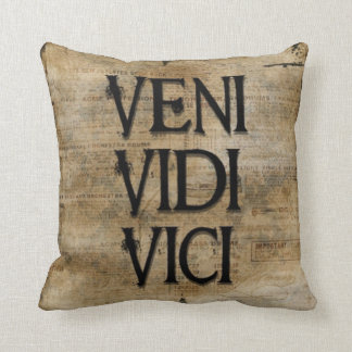 Veni Vidi Vici by Vetro Designs Throw Pillow