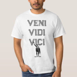 Veni Vidi Vici Caesar Motivational Quote Mens T-Shirt