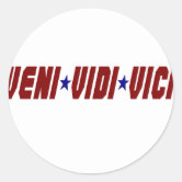 Veni Vidi Vici Classic Round Sticker