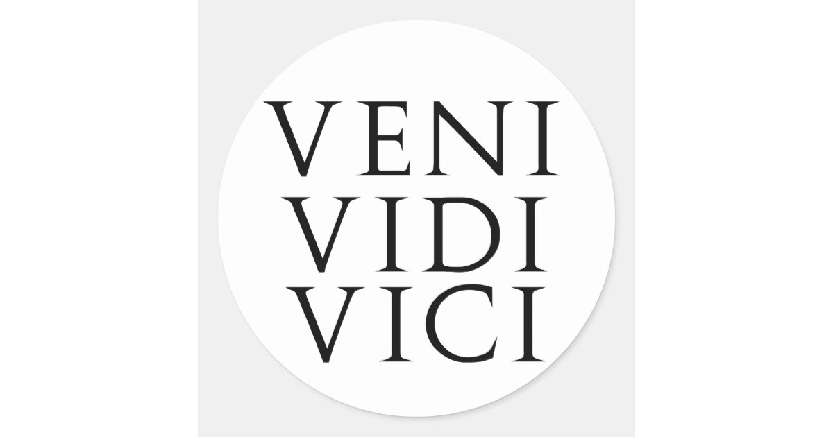 Veni Vidi Vici Minimalist - Veni Vidi Vici - Sticker