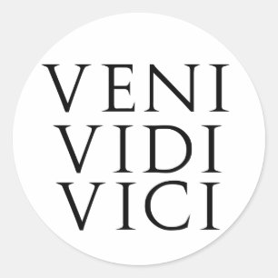 Veni Vidi Vici Classic Round Sticker