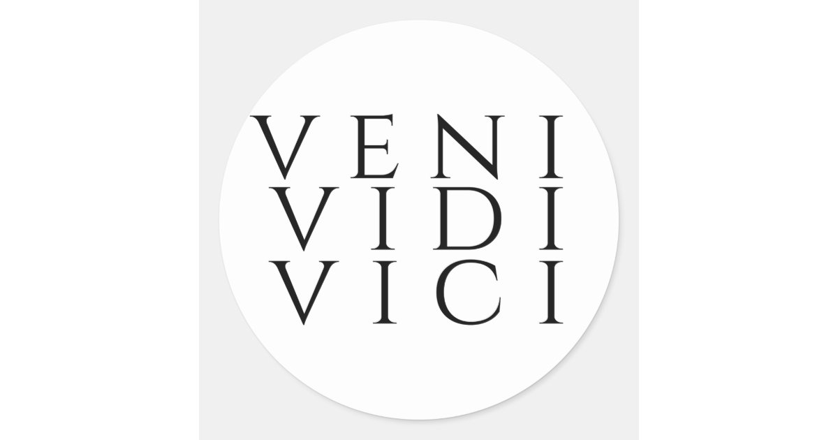 Veni Vidi Vici Minimalist - Veni Vidi Vici - Sticker