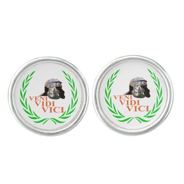 Veni Vidi Vici Cufflinks (Front)