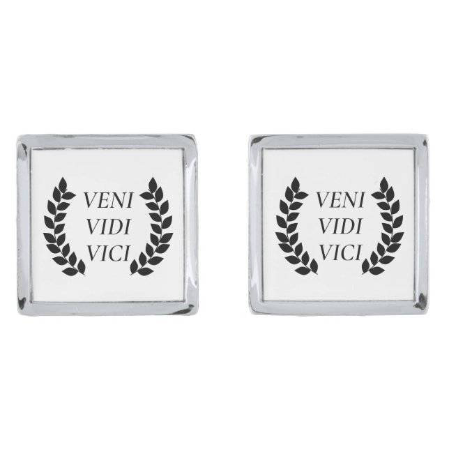 Veni Vidi Vici Cufflinks (Front)