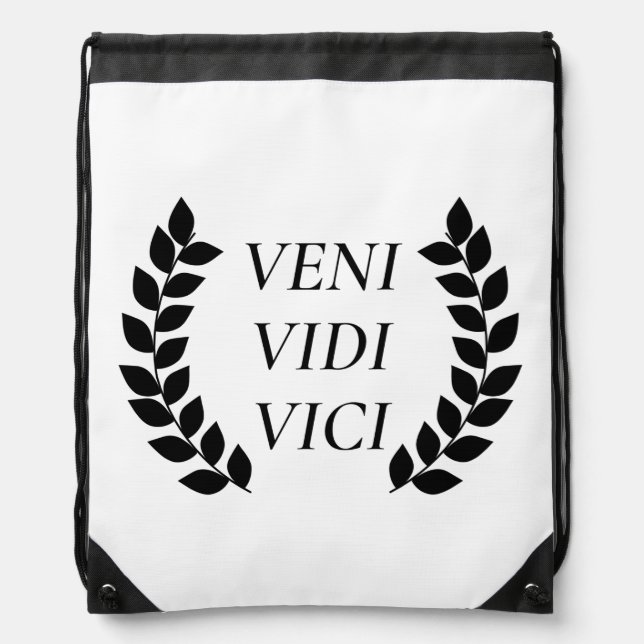 Veni Vidi Vici Drawstring Bag (Front)