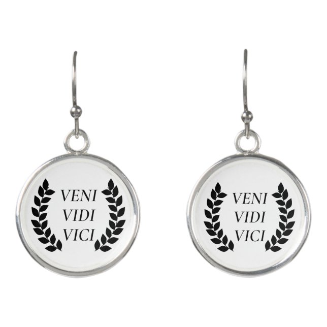 Veni Vidi Vici Earrings (Front)