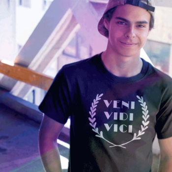 Veni Vidi Vici Funny Gamer Athlete Graduate T-shirt by AntiqueImages at Zazzle