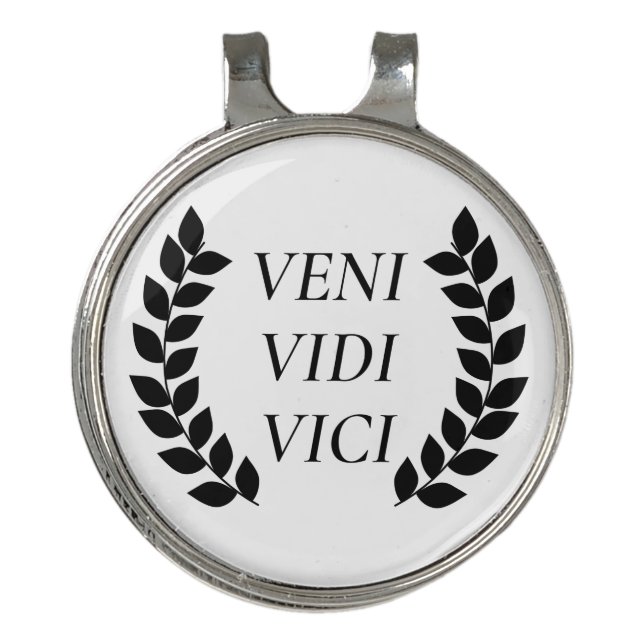 Veni Vidi Vici Golf Hat Clip (Front)