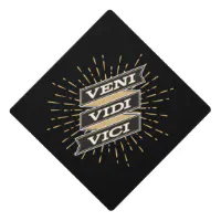 Veni Vidi Vici Grad Cap Topper Graduation Cap Decorations by