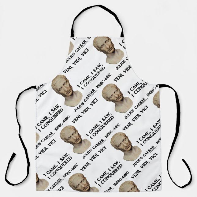 Veni, Vidi, Vici I Came I Saw I Conquered Caesar Apron (Front)