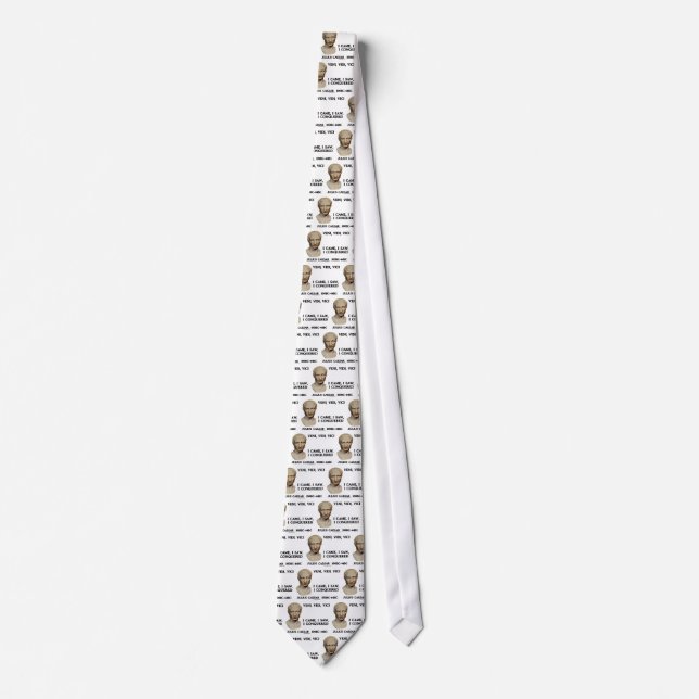 Veni, Vidi, Vici I Came I Saw I Conquered Caesar Neck Tie (Front)