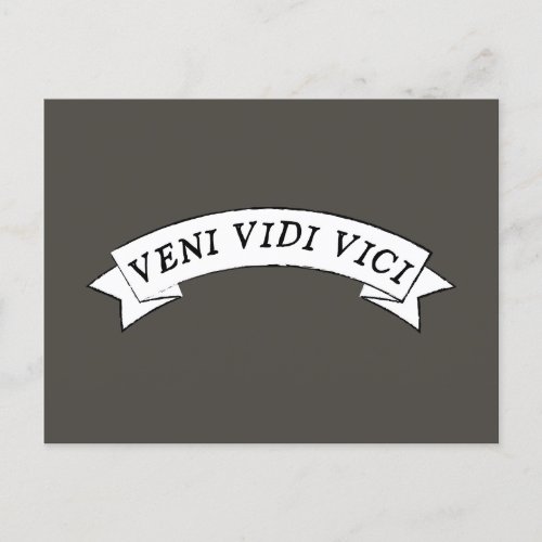 VENI VIDI VICI _ I came I saw I conquered Postcard