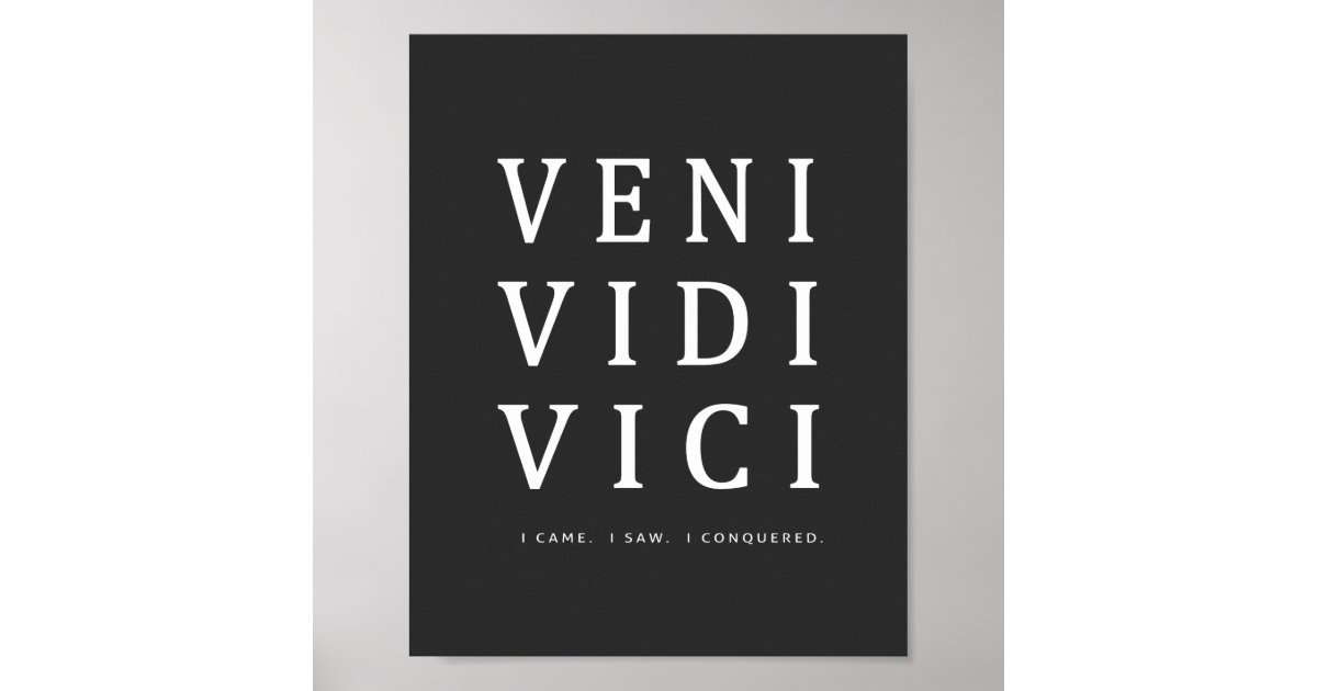 veni vidi vici quote | Art Print