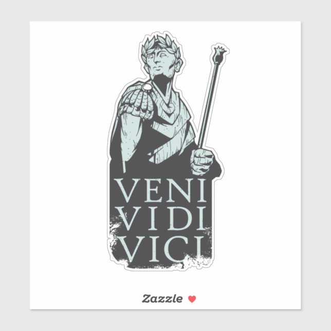 Veni Vidi Vici Julius Caesar Roman Sticker (Sheet)