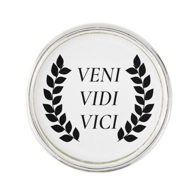 Veni Vidi Vici Lapel Pin (Front)