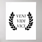 Veni, Vidi, Vici - Dictionary Definition | Poster