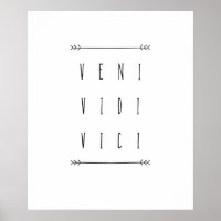 Veni vidi vici Art Print by Standard Prints / Posters