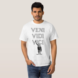 Veni Vidi Vici Quote Caesar Motivational Mens T-Shirt