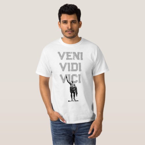 Veni Vidi Vici Quote Caesar Motivational Mens T_Shirt