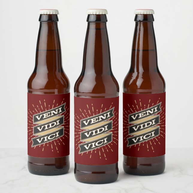 Veni Vidi Vici Red Beer Bottle Label (Bottles)