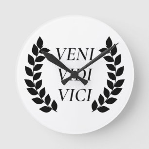 Veni Vidi Vici Round Clock