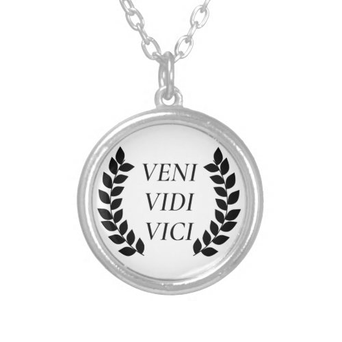 Veni Vidi Vici Silver Plated Necklace