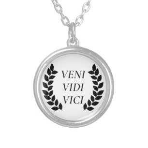 Veni Vidi Vici Silver Plated Necklace