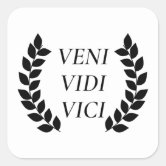 Veni Vidi Vici Classic Round Sticker