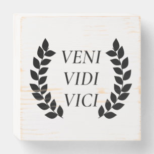 Veni Vidi Vici Wooden Box Sign