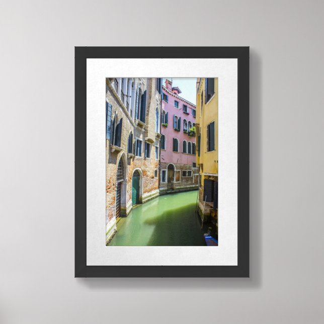 “Venice” 16 x24” Matted &  Framed Art (Framed Front)