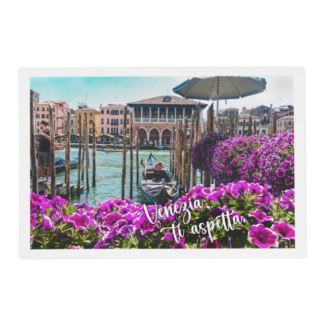  Venice awaits you! Gondola, Venezia. Italy,  Placemat (Front)