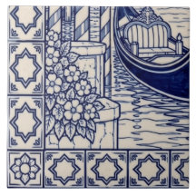 Venice Azulejo Mural Tile 5 of 6 Bottom Left