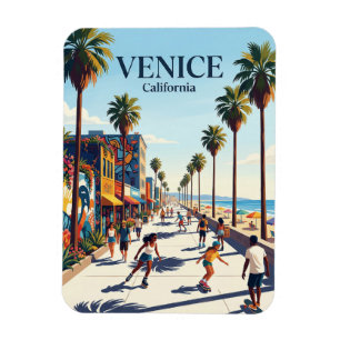 Venice Beach Boardwalk California Magnet