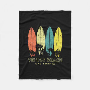 Venice Beach Ca Surfboards Vintage Mens Womens Sou Fleece Blanket