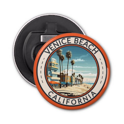 Venice Beach California Boardwalk Travel Art Retro Bottle Opener