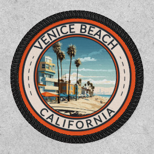 Venice Beach California Boardwalk Travel Art Retro Patch