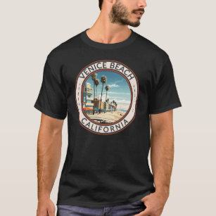 Venice Beach California Boardwalk Travel Art Retro T-Shirt