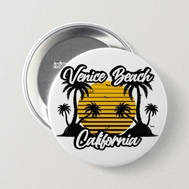 Venice Beach California Button (Front & Back)