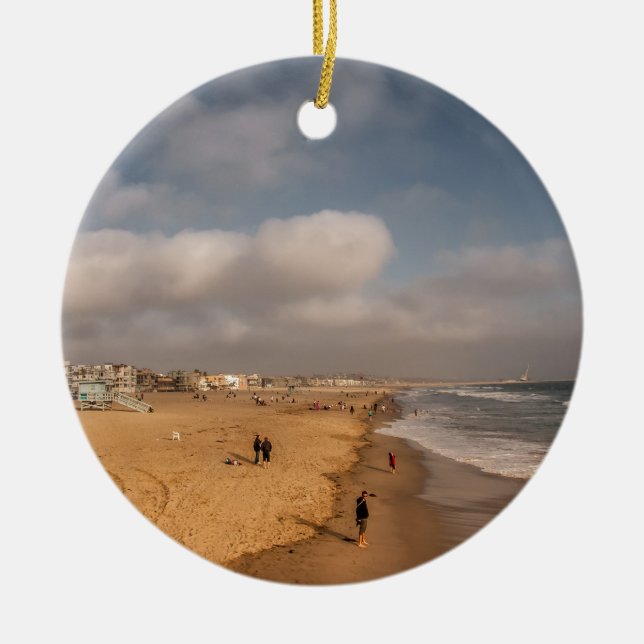 Venice Beach California Ceramic Ornament (Front)