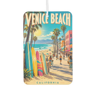 Venice Beach California Colorful Surfboards Poster Air Freshener