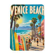 Venice Beach California Colorful Surfboards Poster