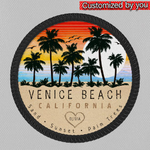 Venice Beach California Retro Palm trees Souvenir Patch