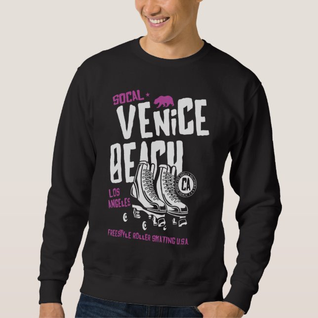 Venice Beach California Retro Roller Skate 9 Sweatshirt (Front)