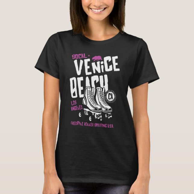 Venice Beach California Retro Roller Skate 9 T-Shirt (Front)