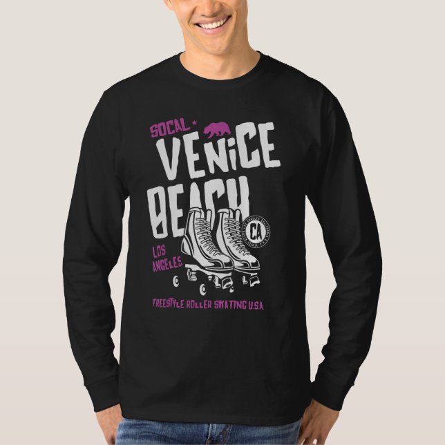 Venice Beach California Retro Roller Skate 9 T-Shirt (Front)