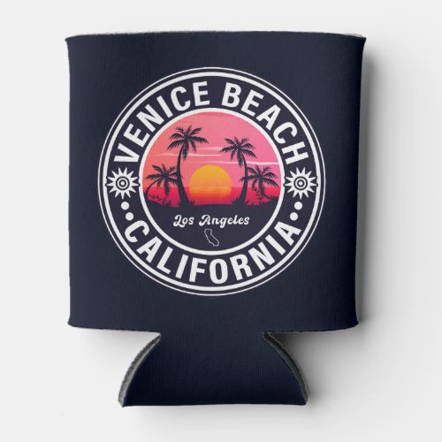 Venice Beach California Retro Sunset Souvenirs 60s Can Cooler