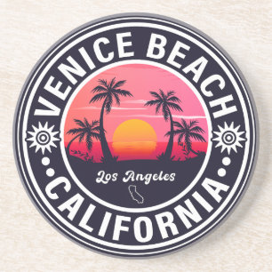 Venice Beach California Retro Sunset Souvenirs 60s Coaster