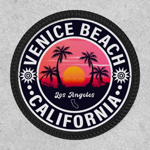 Venice Beach California Retro Sunset Souvenirs 60s Patch